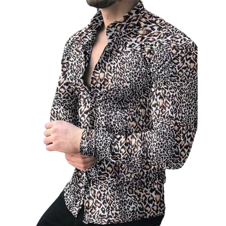 Leopard Print Statement Men's Shirt