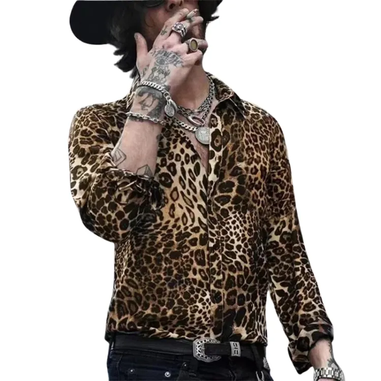Leopard Print Statement Men's Shirt