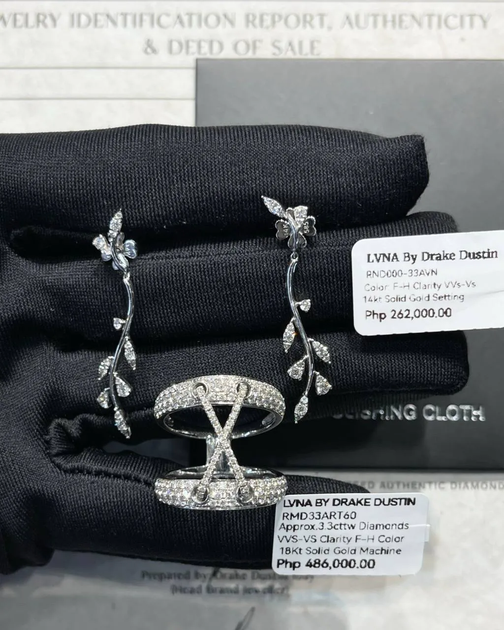 #LVNA2024 | Leaf Link Paved Statement Diamond Jewelry Set