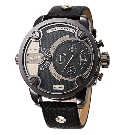 Men Sports Watch Hodinky Stainless Steel Genuine Leather Fashion Men Whatch Quartz Wrist Watch Waterproof Military Watches Men