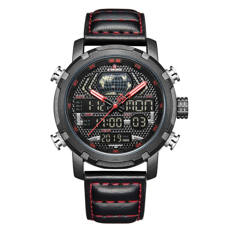 Men's Quartz LED Digital Clock Waterproof Military Wrist Watch
