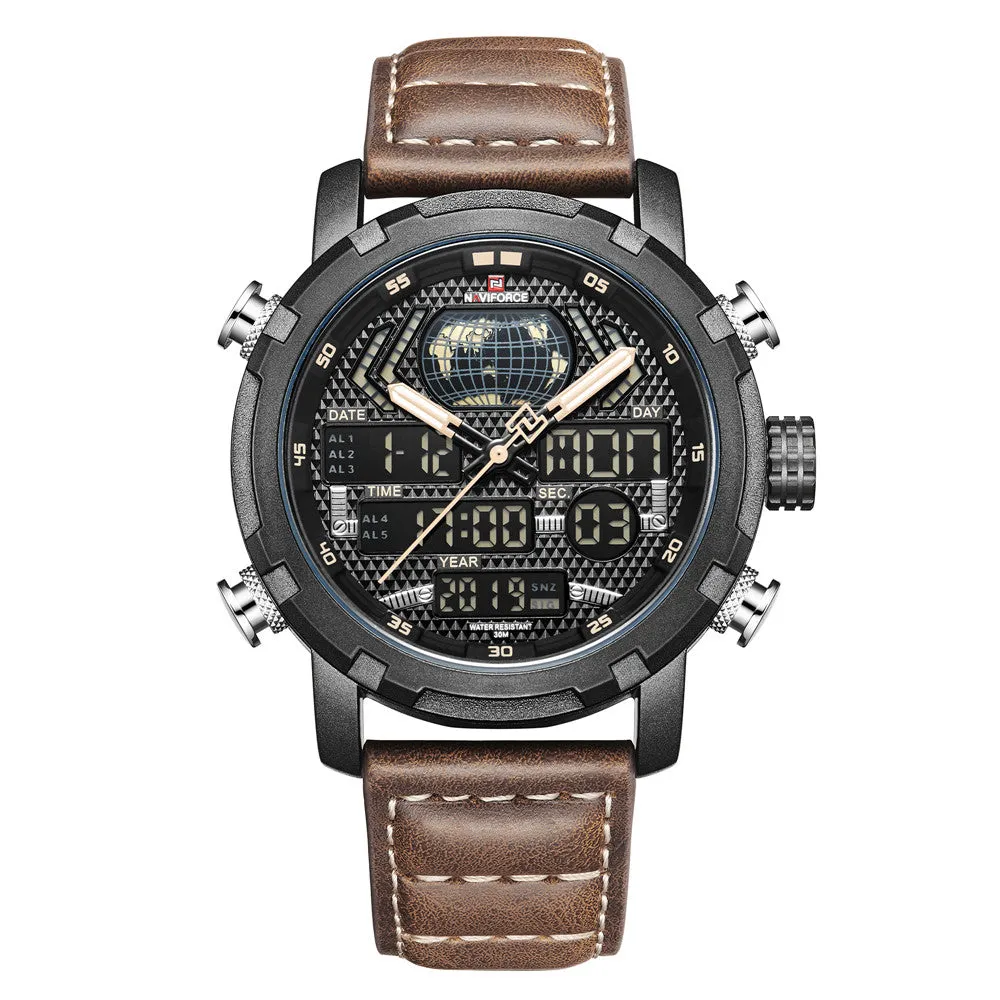 Men's Quartz LED Digital Clock Waterproof Military Wrist Watch