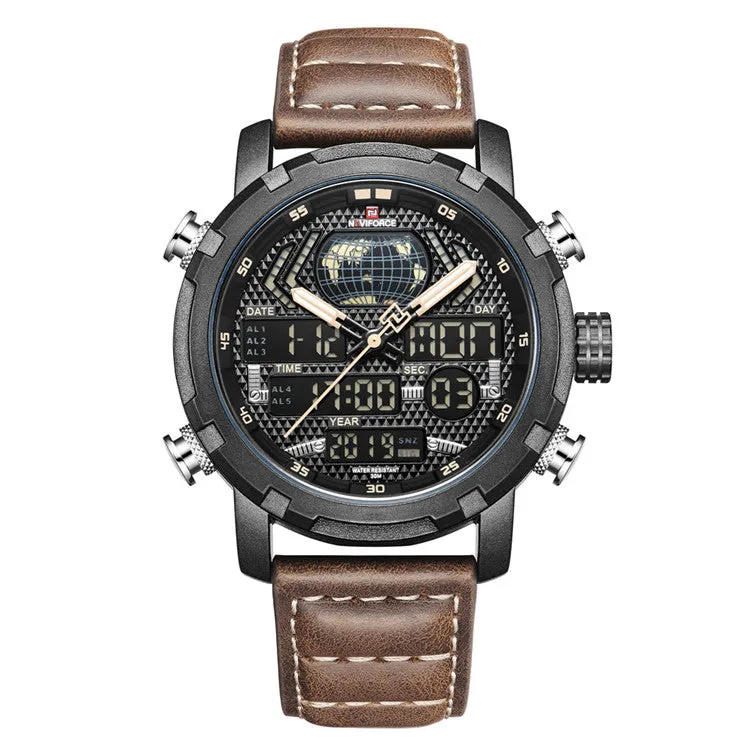 Men's Quartz LED Digital Clock Waterproof Military Wrist Watch