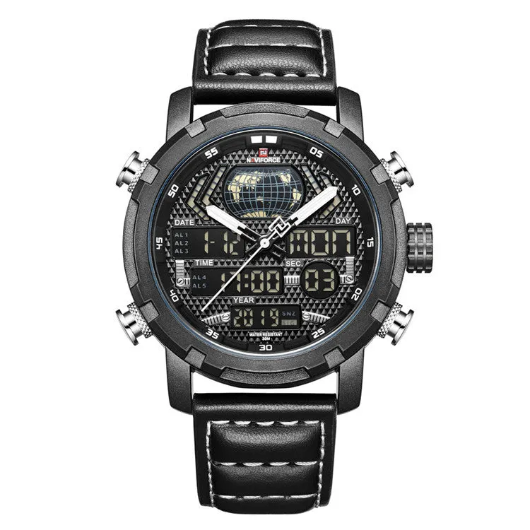 Men's Quartz LED Digital Clock Waterproof Military Wrist Watch