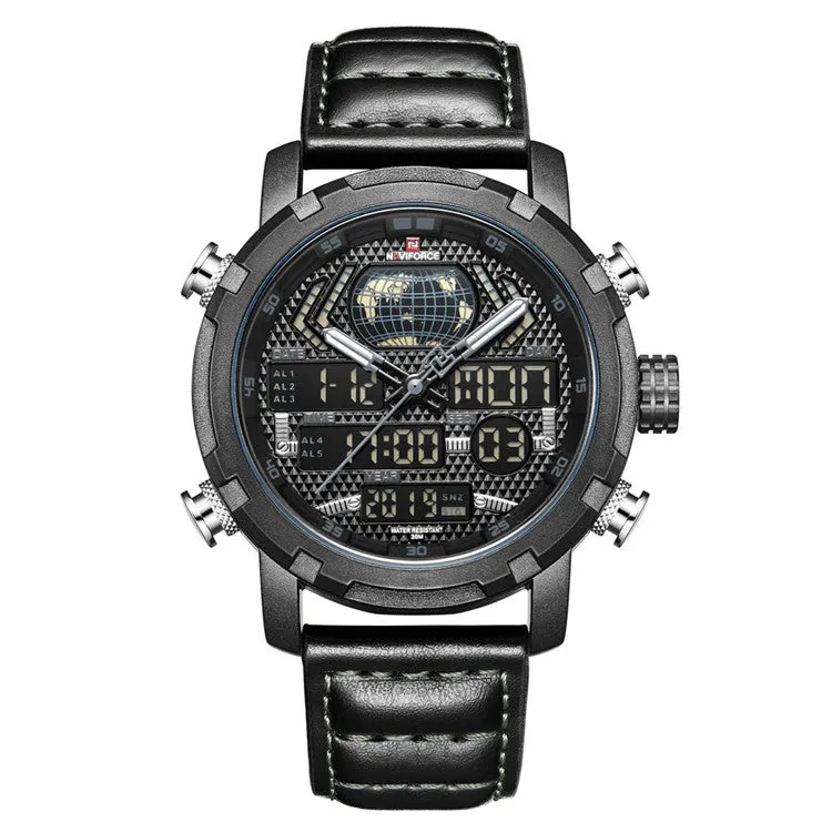 Men's Quartz LED Digital Clock Waterproof Military Wrist Watch
