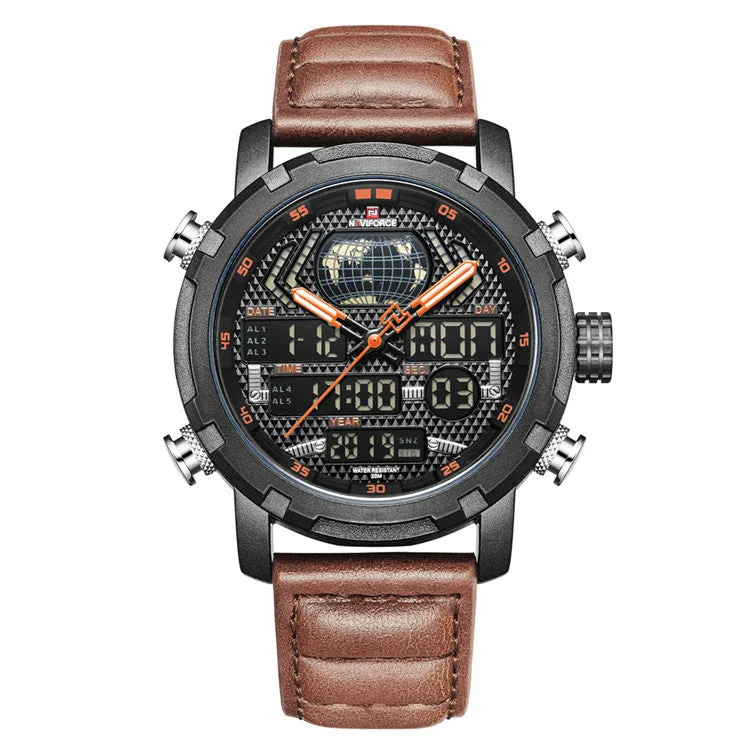 Men's Quartz LED Digital Clock Waterproof Military Wrist Watch