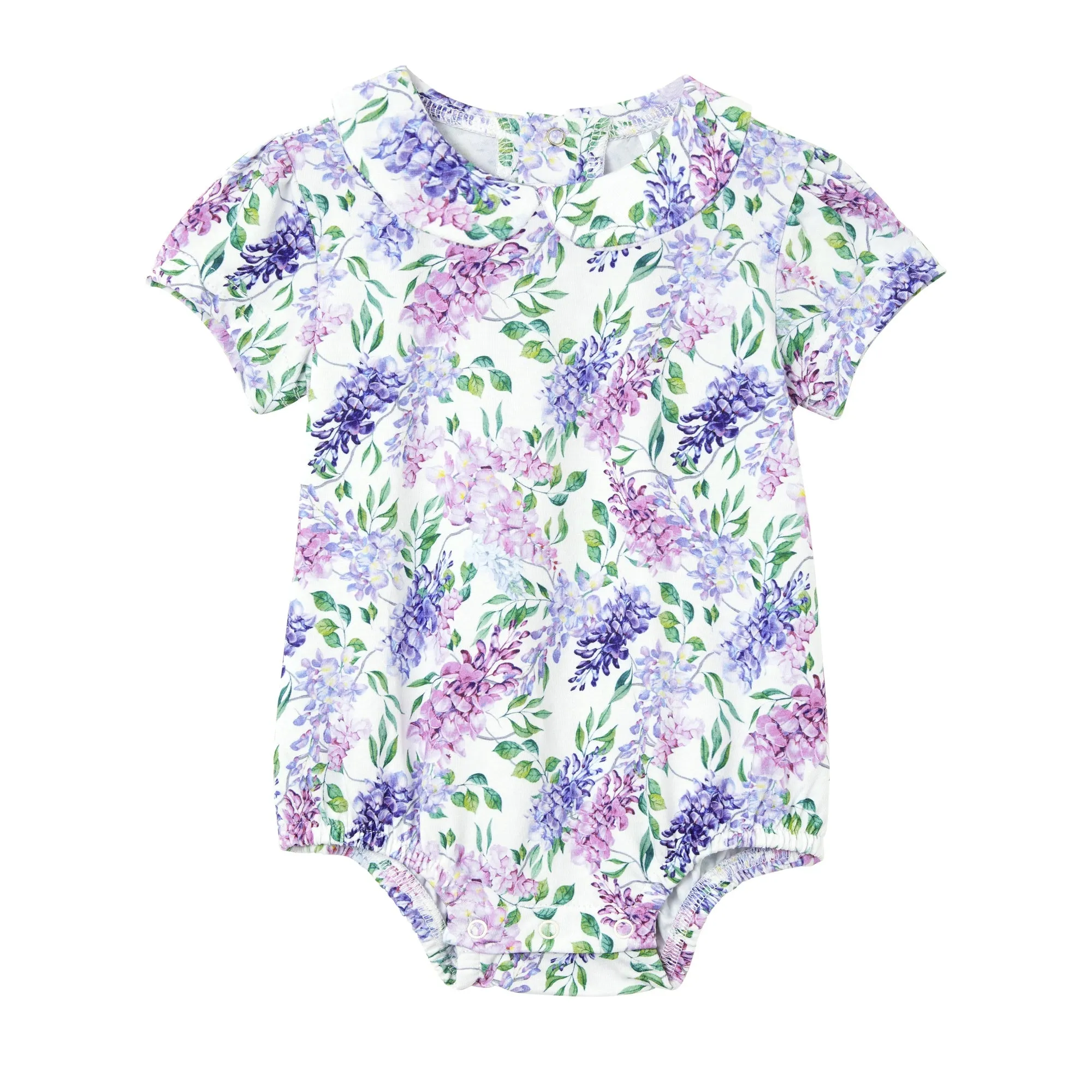 Milky Wisteria Collared Bubbysuit