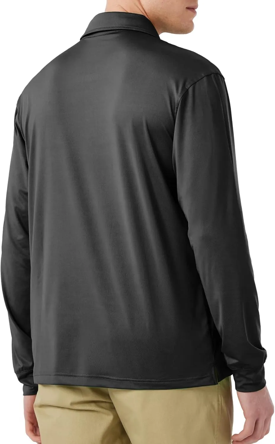 NAVISKIN Men's Polo Shirts Quick Dry Golf Shirts UPF 50 Long and Short Sleeve Moisture Wicking Polo Shirts
