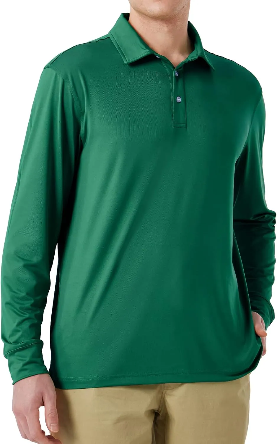 NAVISKIN Men's Polo Shirts Quick Dry Golf Shirts UPF 50 Long and Short Sleeve Moisture Wicking Polo Shirts