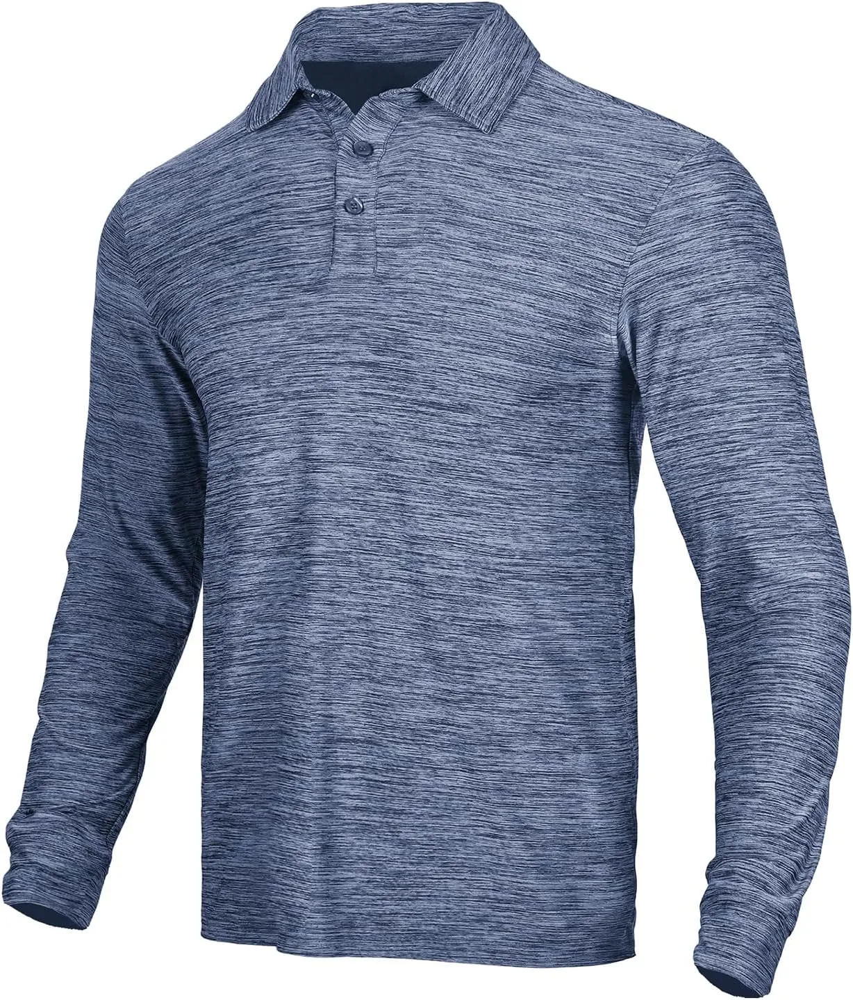 NAVISKIN Men's Polo Shirts Quick Dry Golf Shirts UPF 50 Long and Short Sleeve Moisture Wicking Polo Shirts