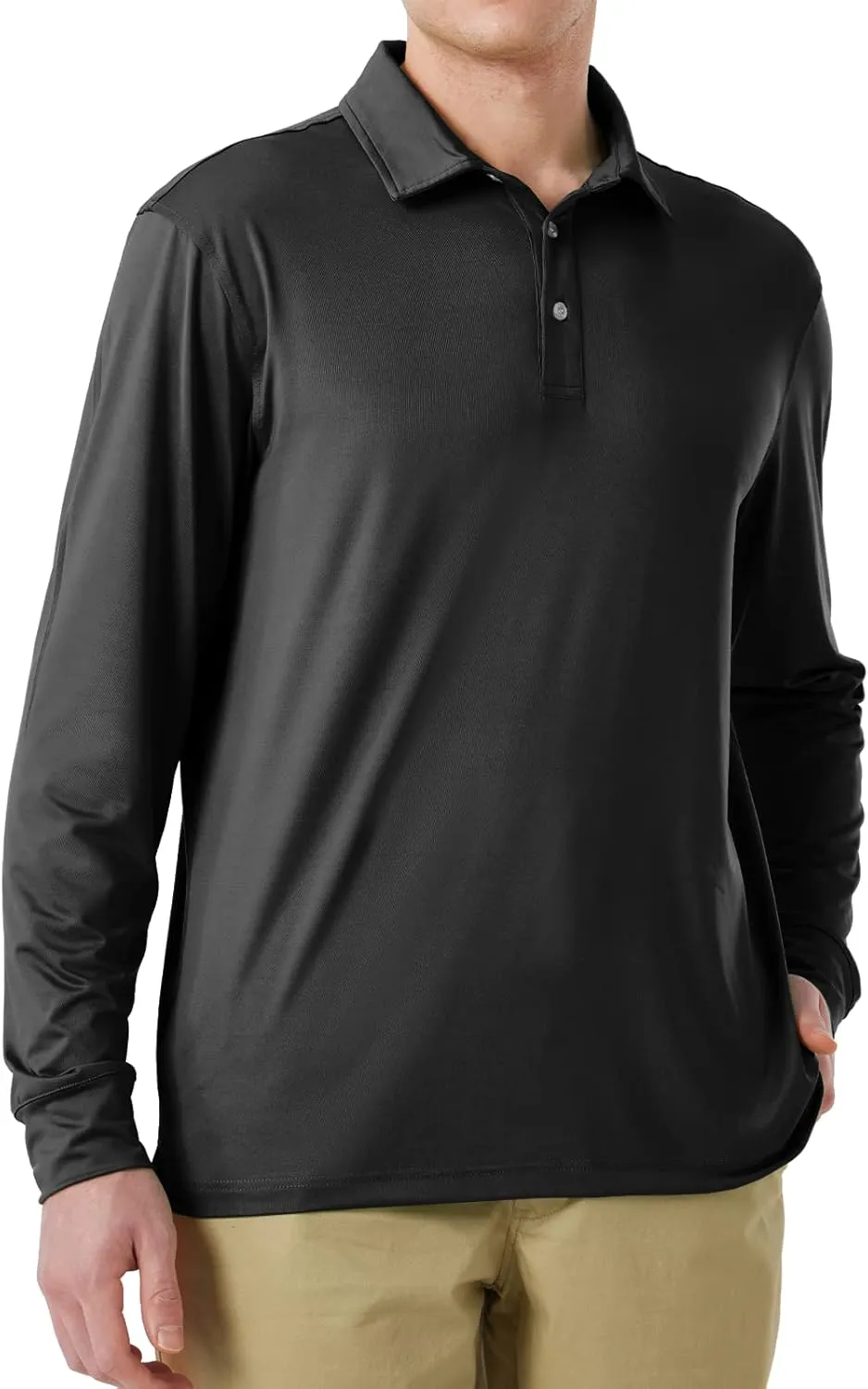 NAVISKIN Men's Polo Shirts Quick Dry Golf Shirts UPF 50 Long and Short Sleeve Moisture Wicking Polo Shirts