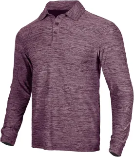 NAVISKIN Men's Polo Shirts Quick Dry Golf Shirts UPF 50 Long and Short Sleeve Moisture Wicking Polo Shirts