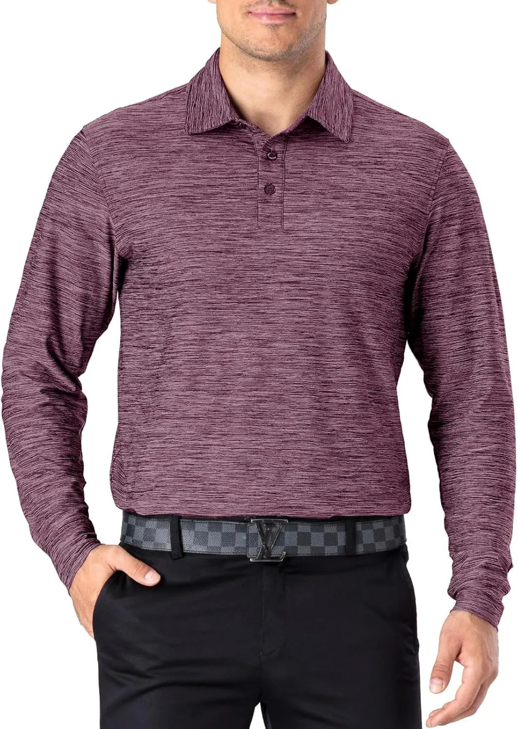 NAVISKIN Men's Polo Shirts Quick Dry Golf Shirts UPF 50 Long and Short Sleeve Moisture Wicking Polo Shirts