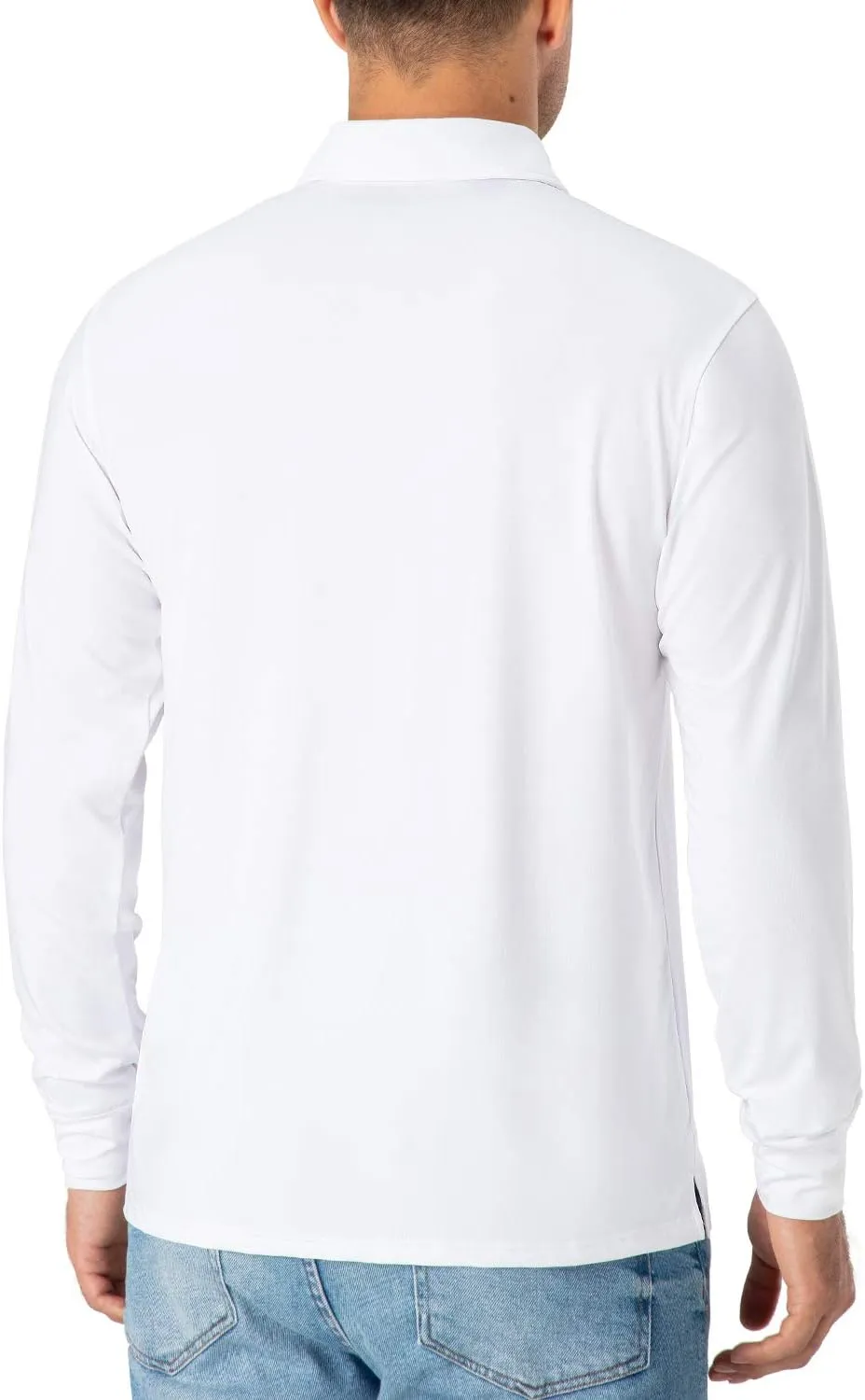NAVISKIN Men's Polo Shirts Quick Dry Golf Shirts UPF 50 Long and Short Sleeve Moisture Wicking Polo Shirts