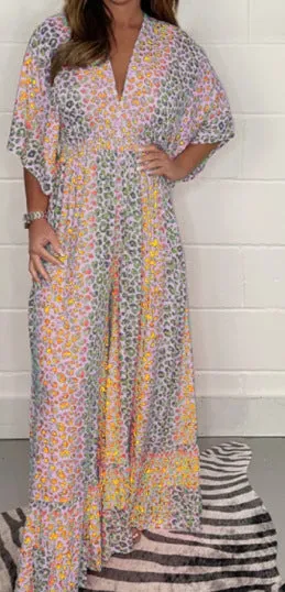  NEW STYLE V-neck Leopard Print Dress 