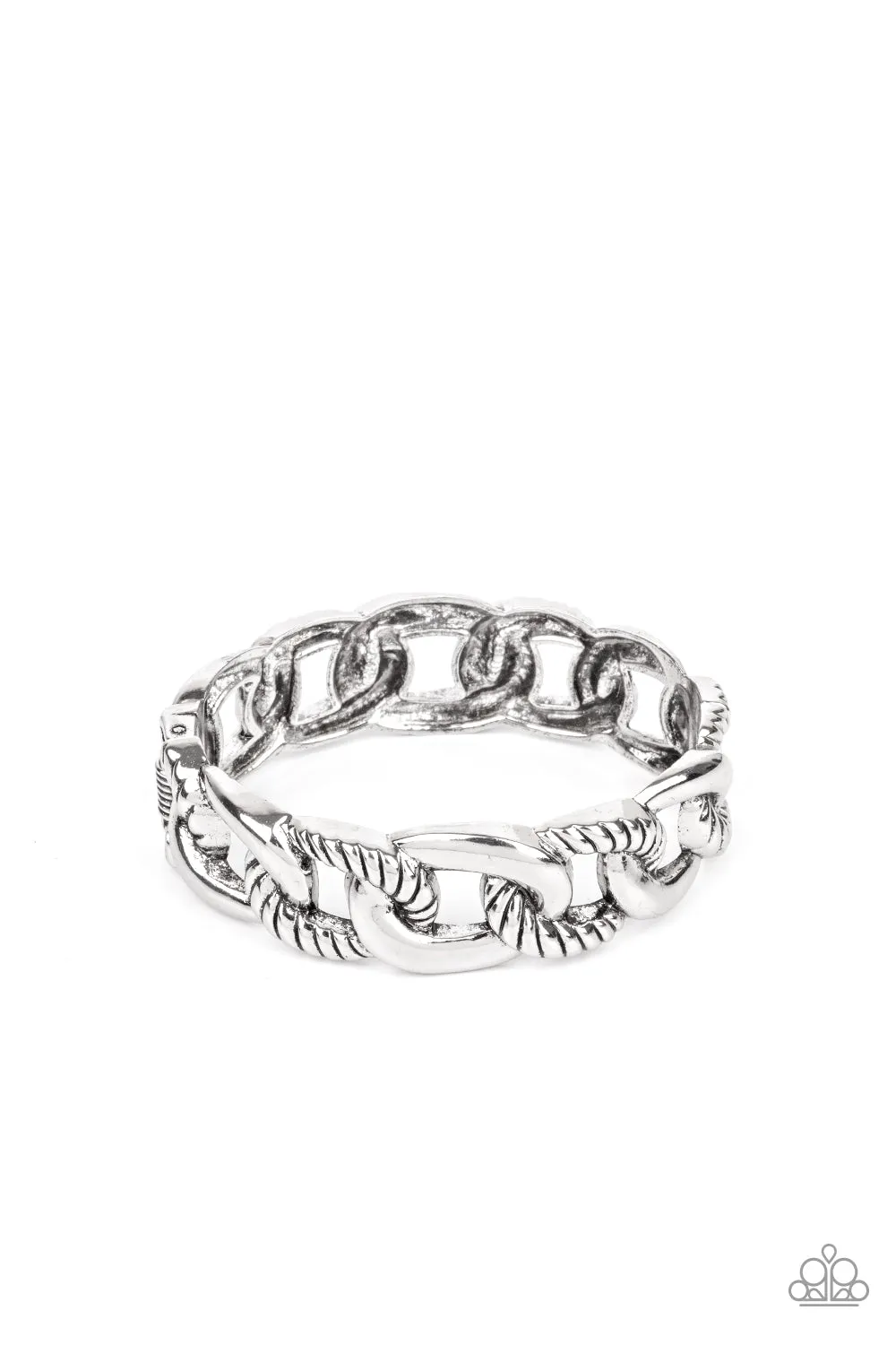 Open Door Jewelry - Bold Move - Silver Bracelet - Paparazzi Accessories
