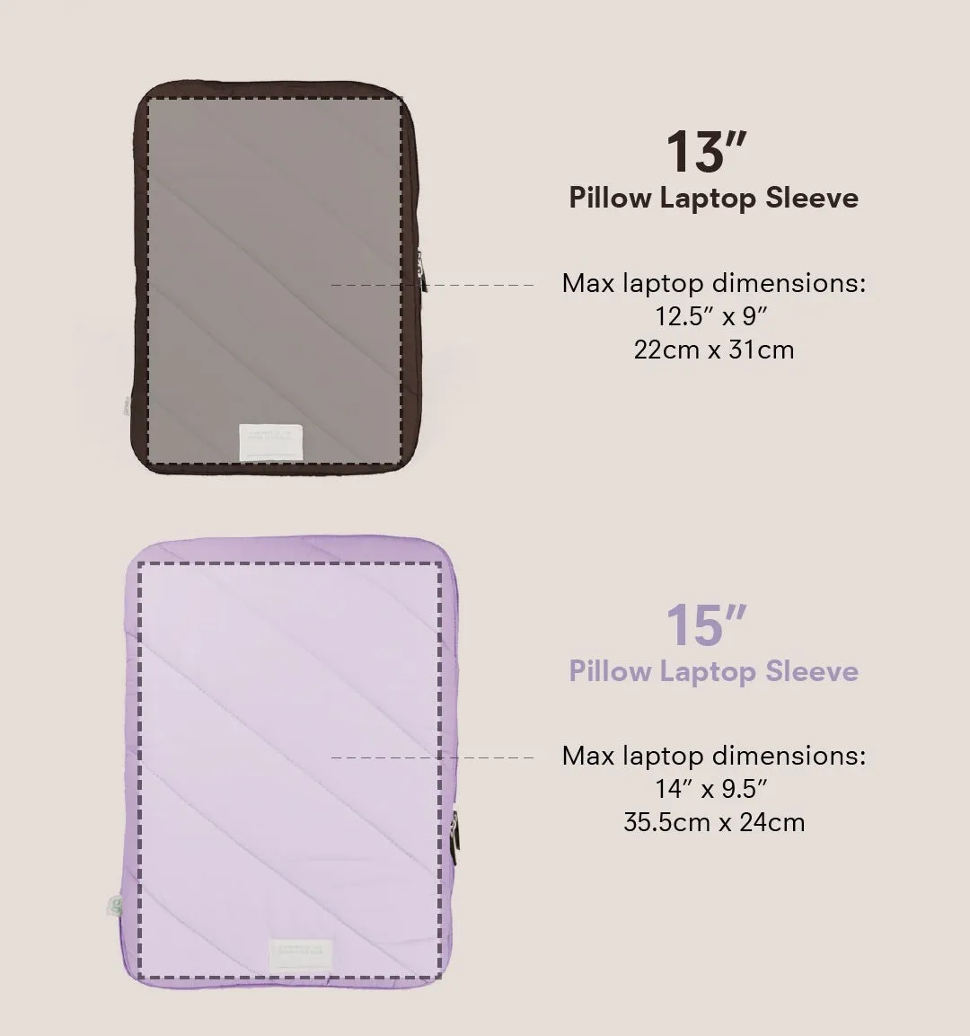 Pillow Laptop Sleeve (Sesame)