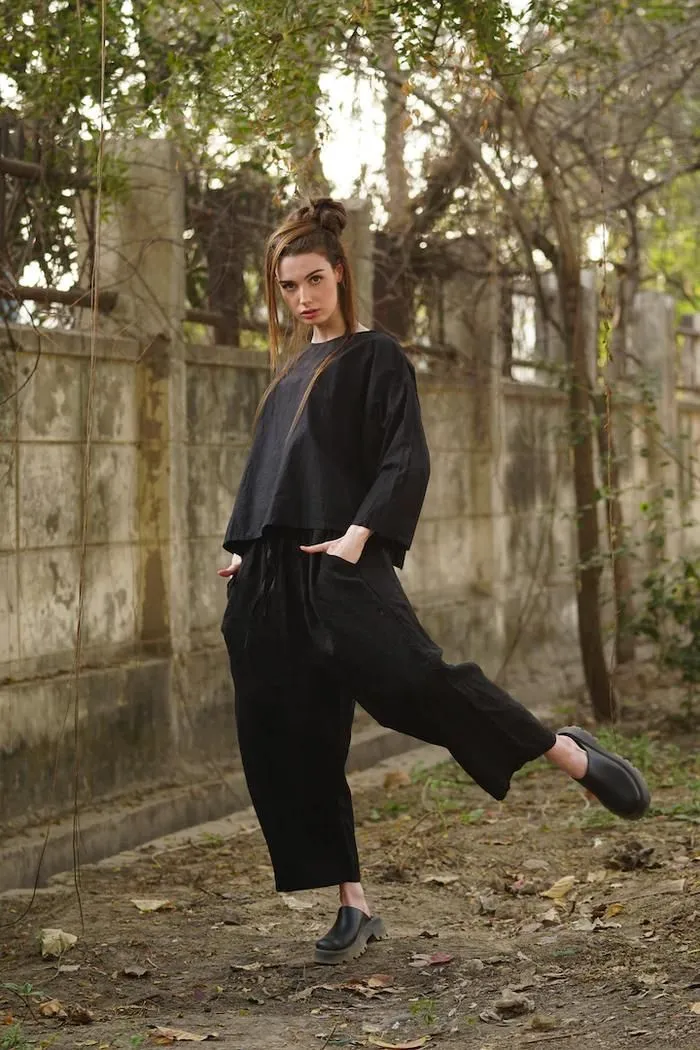 REMY PANTS - COTTON TWILL - BLACK