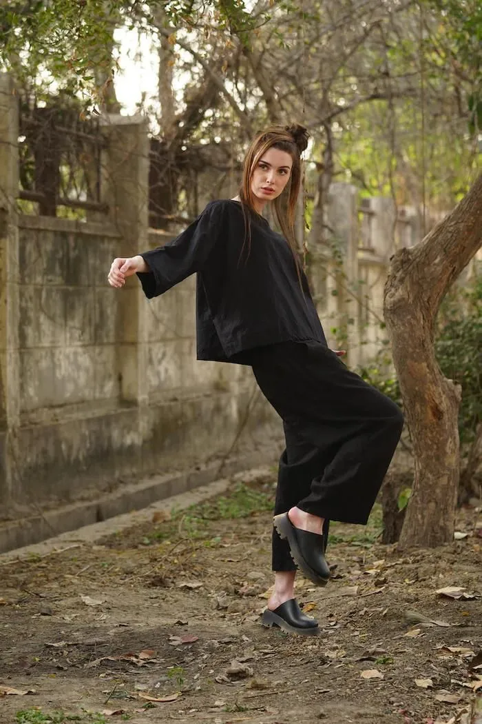 REMY PANTS - COTTON TWILL - BLACK