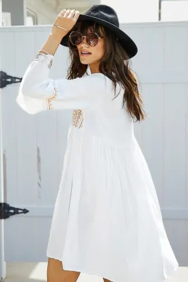 Sandy Beach Embroidery Dress
