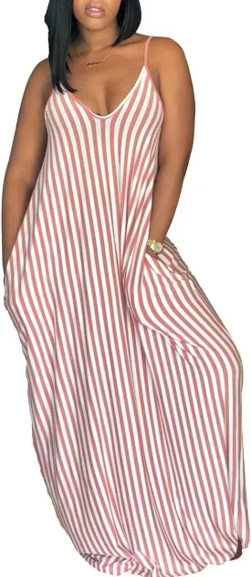 SheKiss 2025 Women's Casual Summer Floral Long Maxi Dresses Floor Length Sleeveless Plus Size Sundresses