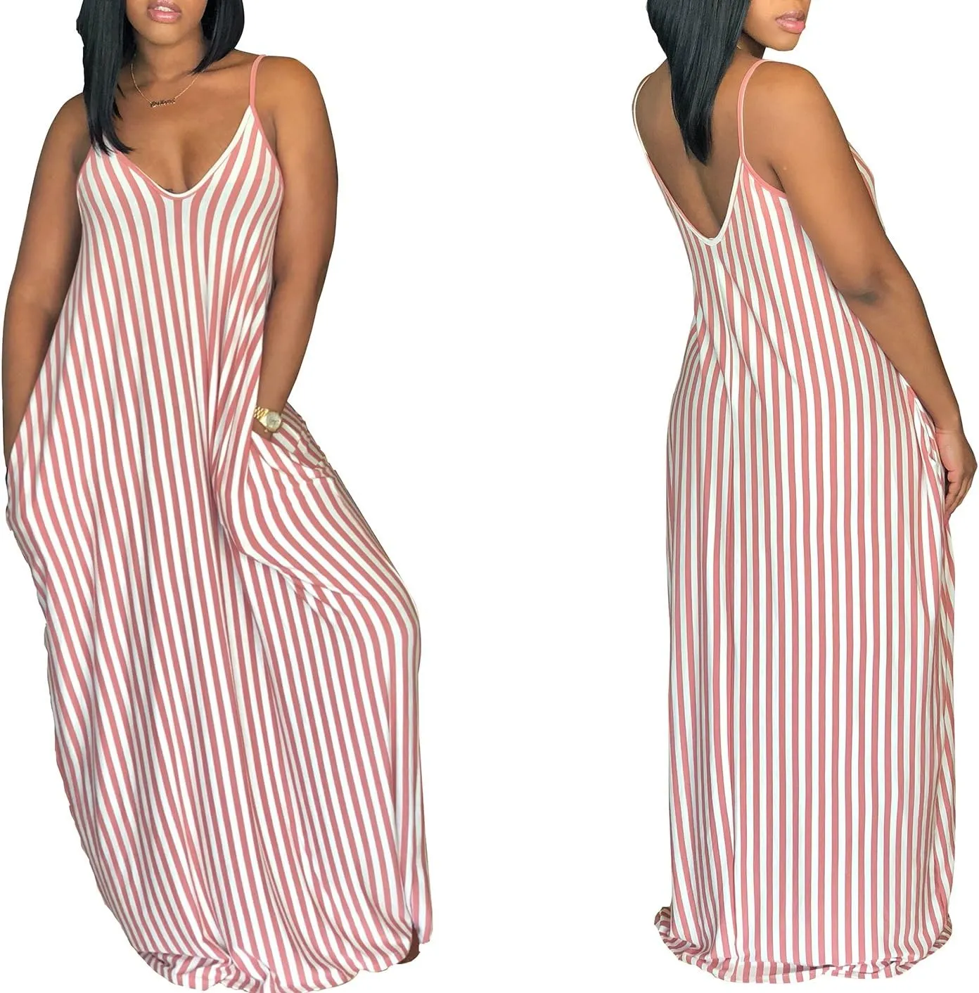 SheKiss 2025 Women's Casual Summer Floral Long Maxi Dresses Floor Length Sleeveless Plus Size Sundresses