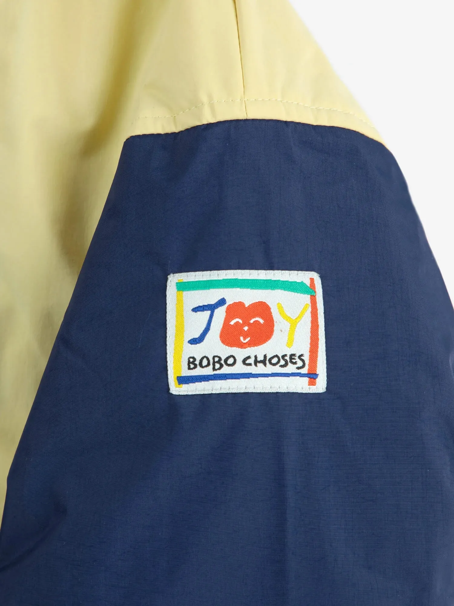 Smiling color block jacket