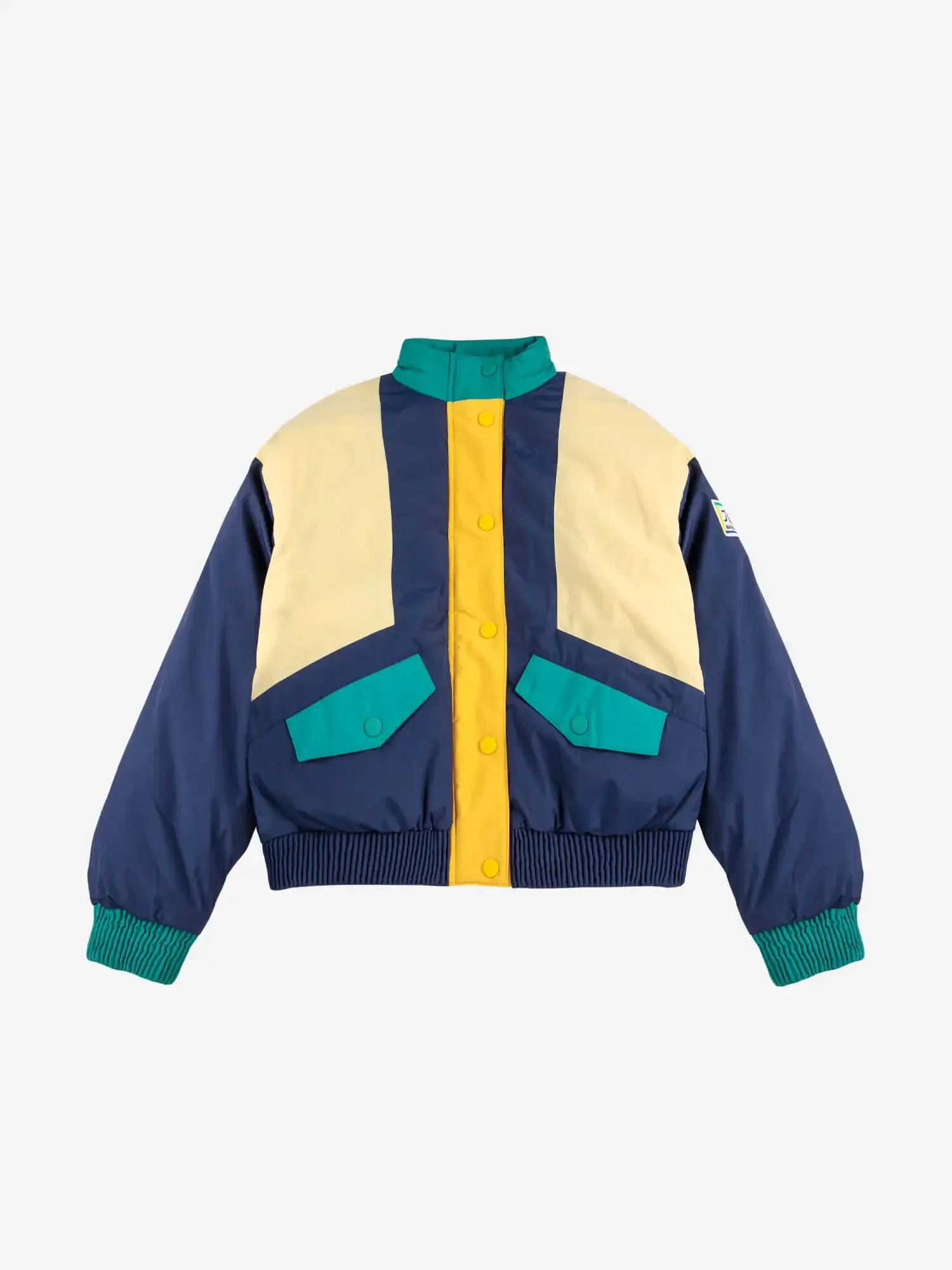 Smiling color block jacket