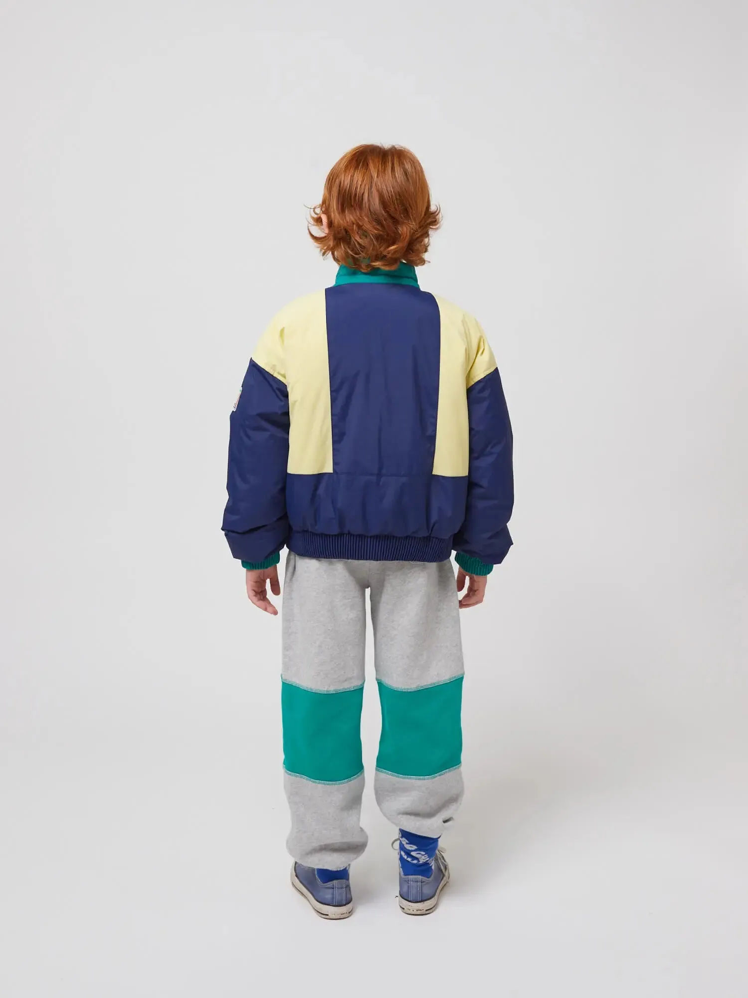 Smiling color block jacket