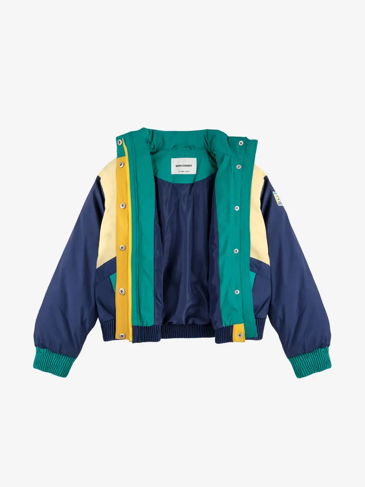 Smiling color block jacket