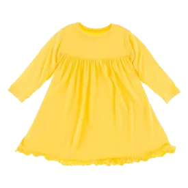 Solid Classic Long Sleeve Swing Dress
