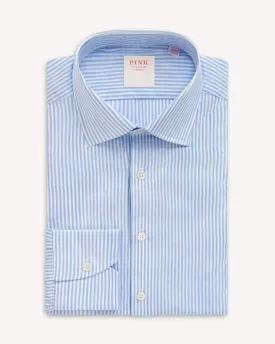 Thomas Pink Bengal Stripe Shirt Pale Blue White
