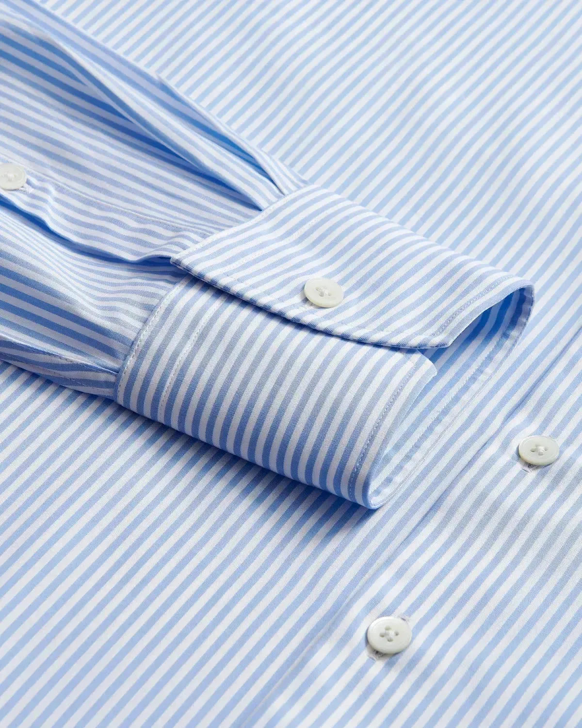 Thomas Pink Bengal Stripe Shirt Pale Blue White