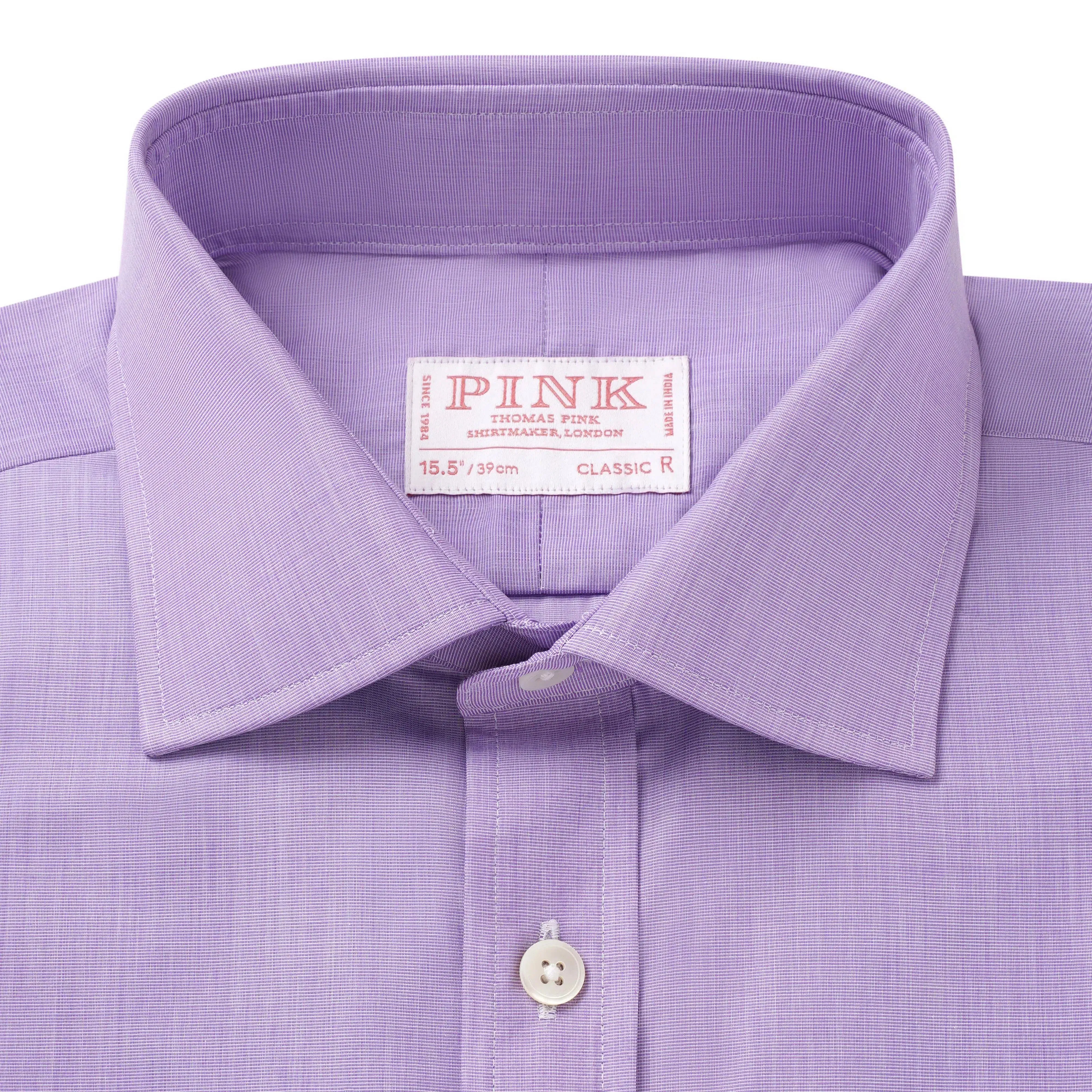 Thomas Pink Classic Fit Formal End on End Shirt Lilac