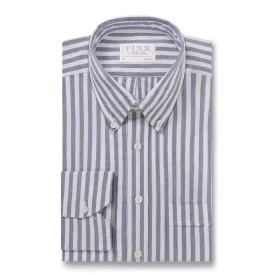 Thomas Pink Shirt Classic Fit  Stripe Blue Cotton