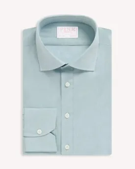Thomas Pink Tailored Fit Formal Cotton Mussoletta Shirt Pale Blue