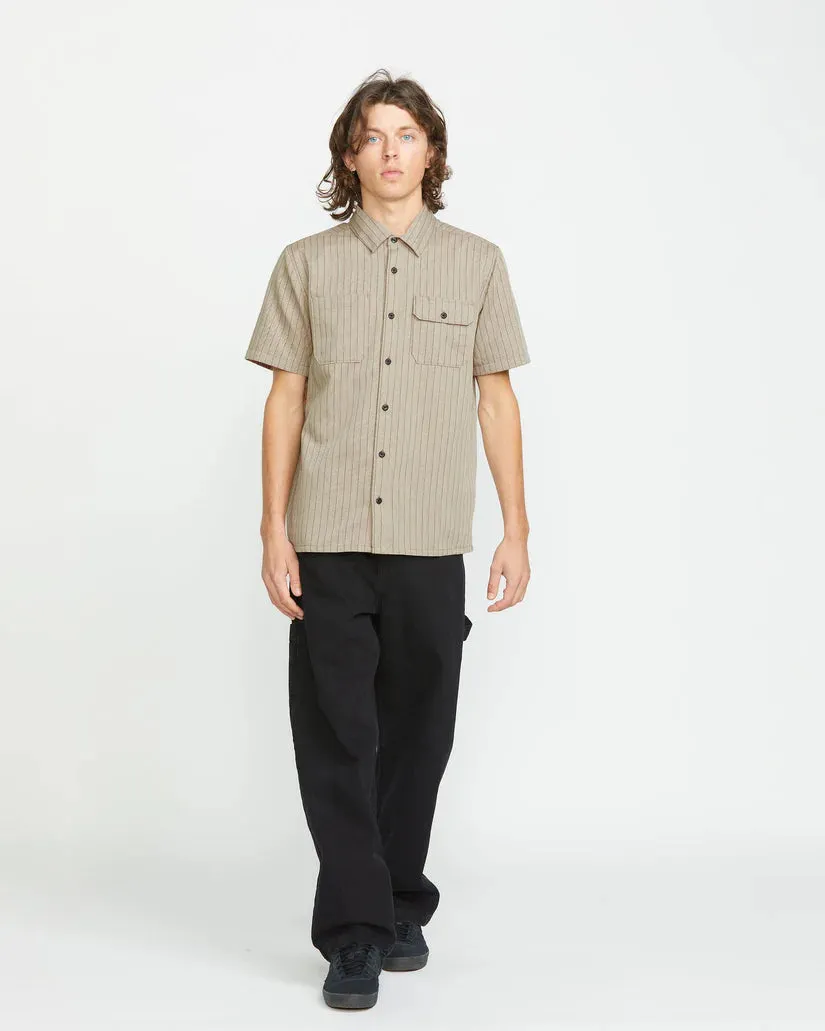Volcom Men's Trade Stone Shirt Light Khaki A0412502_LKH