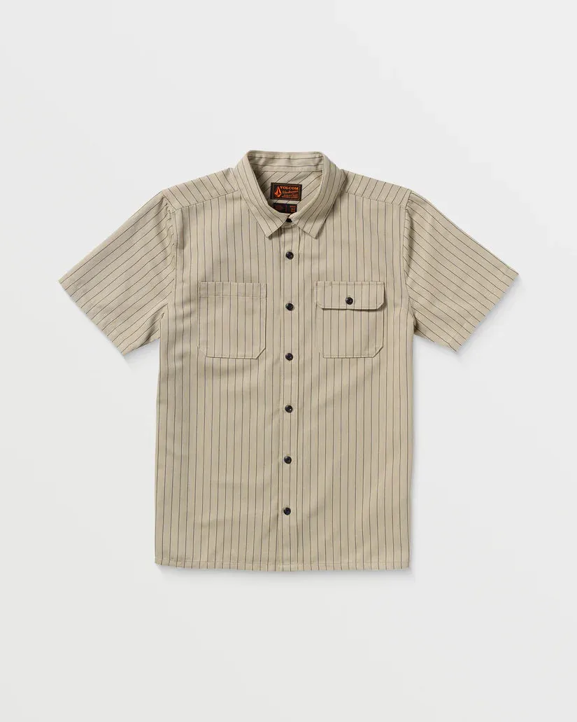 Volcom Men's Trade Stone Shirt Light Khaki A0412502_LKH