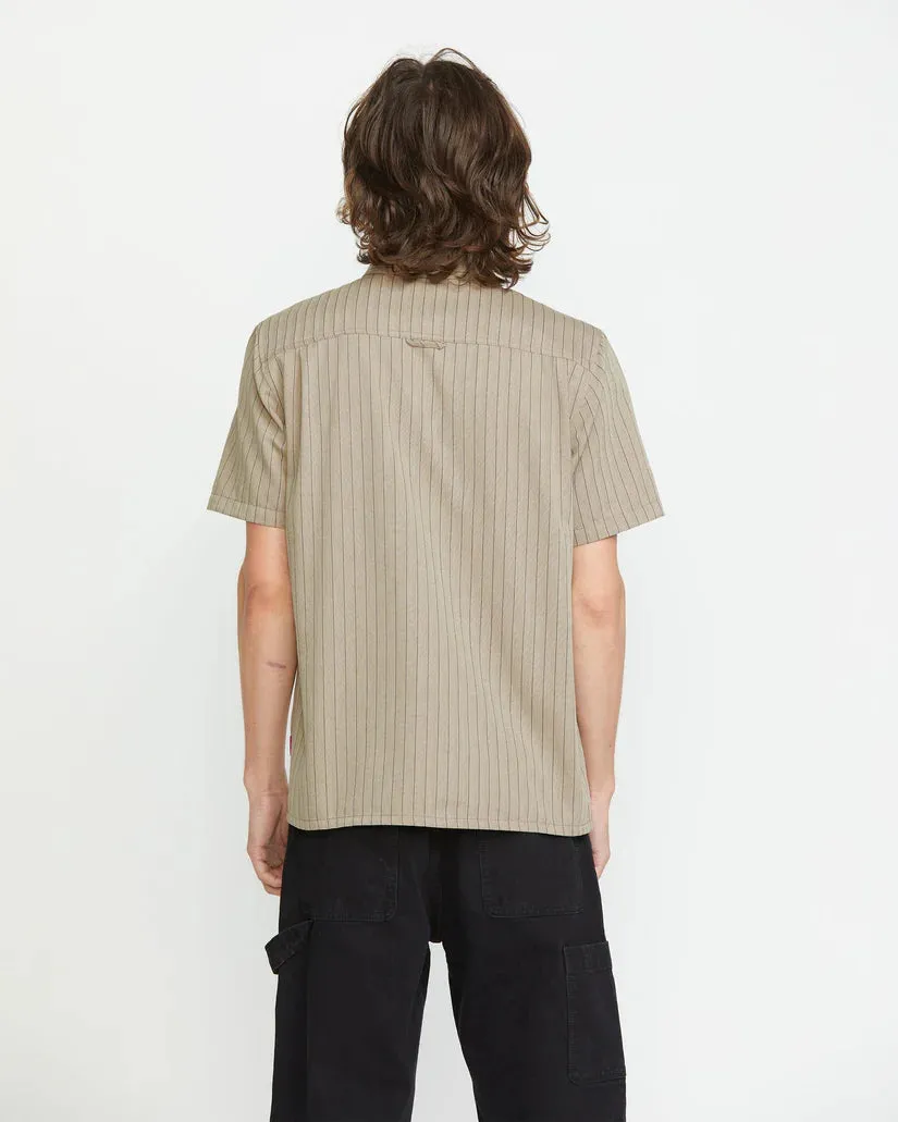 Volcom Men's Trade Stone Shirt Light Khaki A0412502_LKH