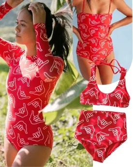 Women's Red Shaka Bundle Over 50% off